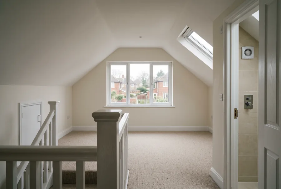 Barnet loft conversion with a dormer window, new stairs and an en-suite off the landing